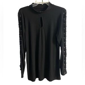 Torrid Super Soft Rib Knit Black Mock Neck Long Sleeve 2X